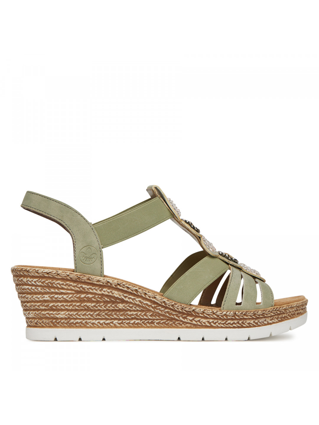 Sandály Rieker 619B2-52 Zelená